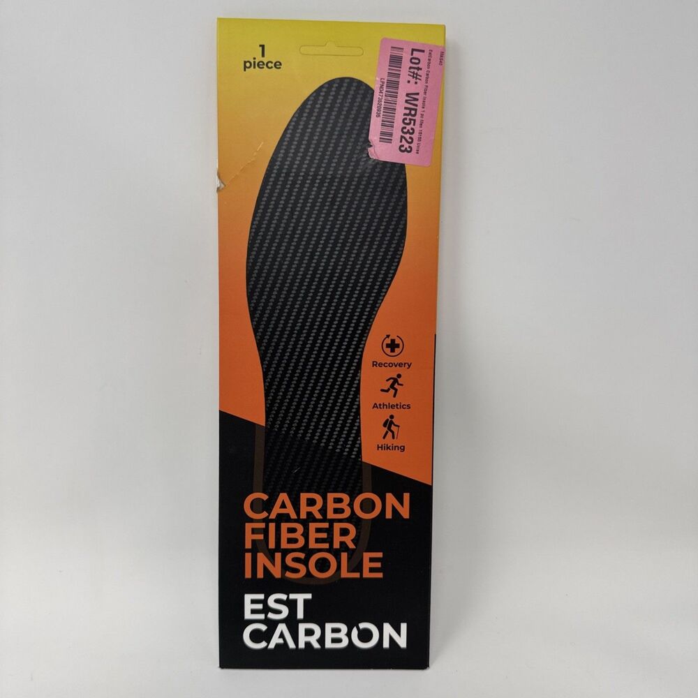 EST Carbon Carbon Fiber Insole Shoe Insert Ortho Support Mens 15-15.5 1 Piece.